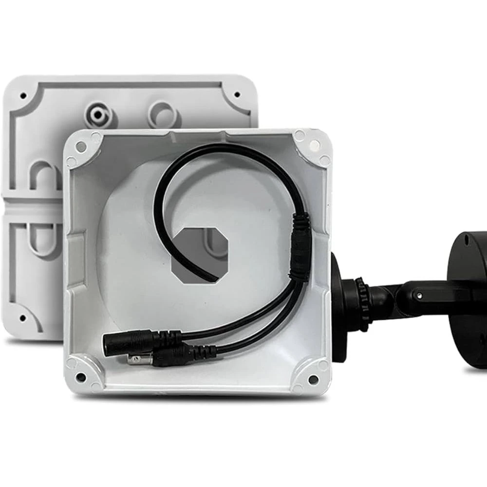 CCTV junction box for camera cable management