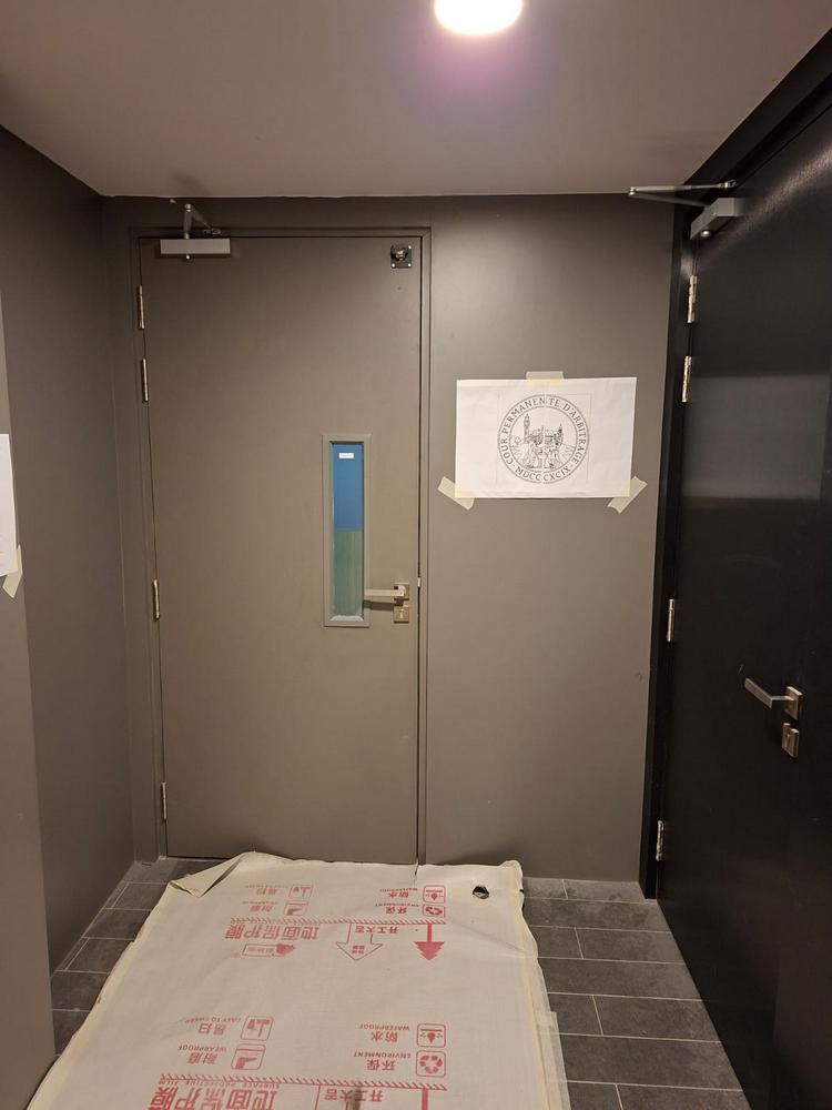 SCDF compliant heavy duty fire rated metal door access installation for commercial building Singapore